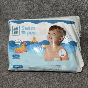 Hello Bello Disposable Swim Dipes, Large. Hypoallergenic 17-Count 3T-4T 32-40lbs